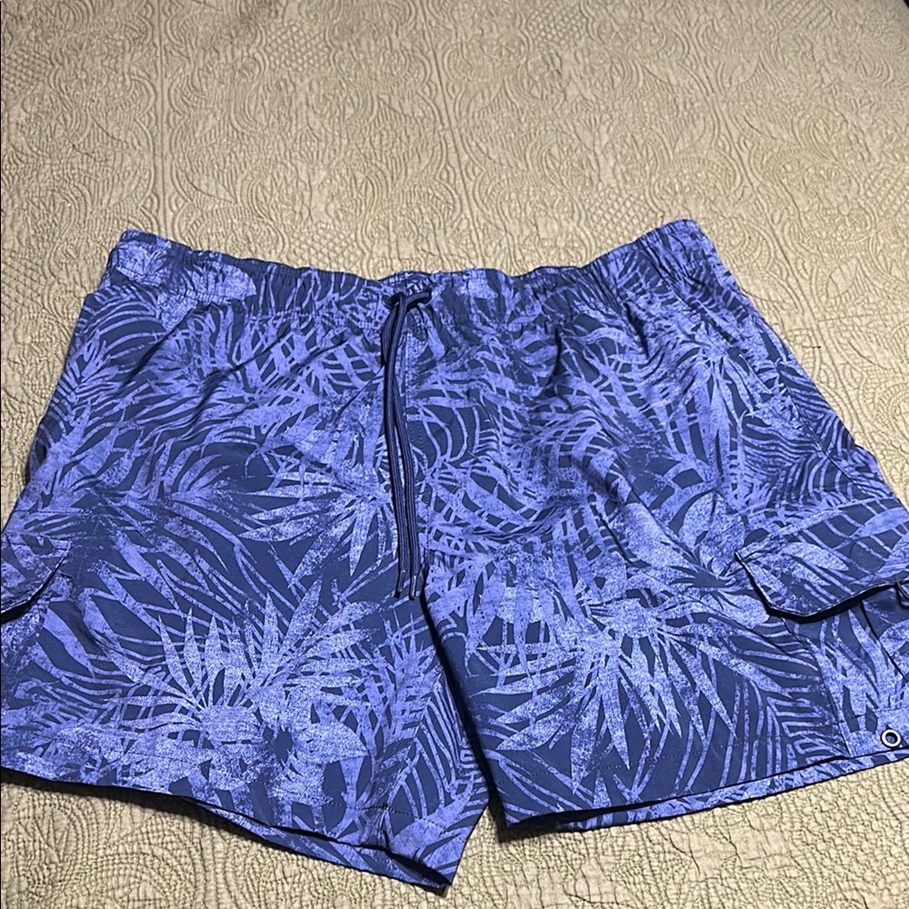 Blue Tropical Men's Swim Shorts